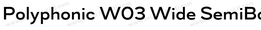 Polyphonic W03 Wide SemiBold字体转换